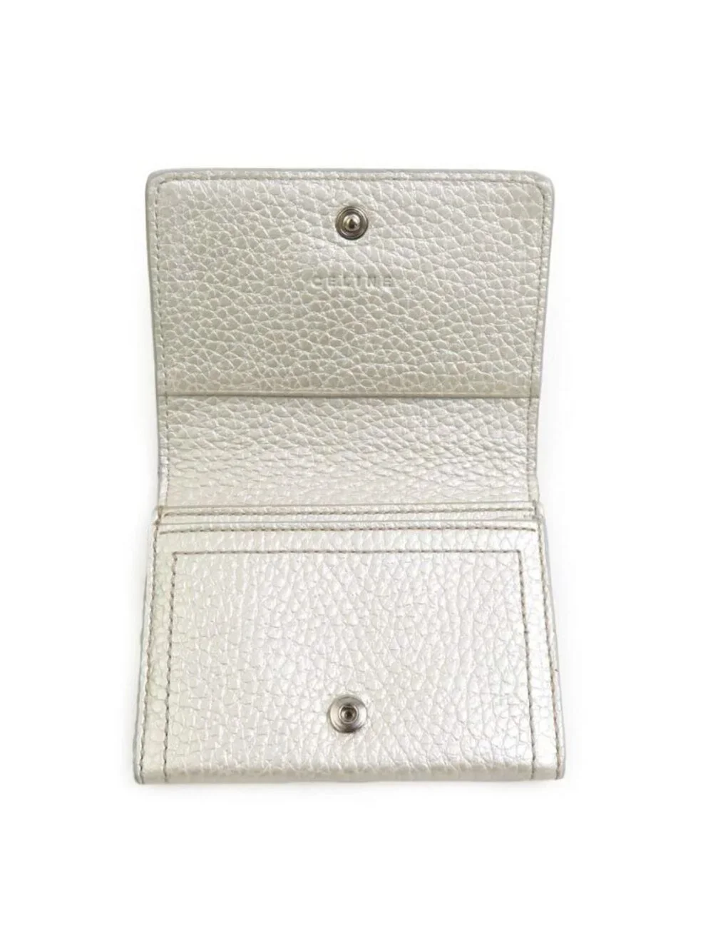 Celine Card Case Card Holders Silver